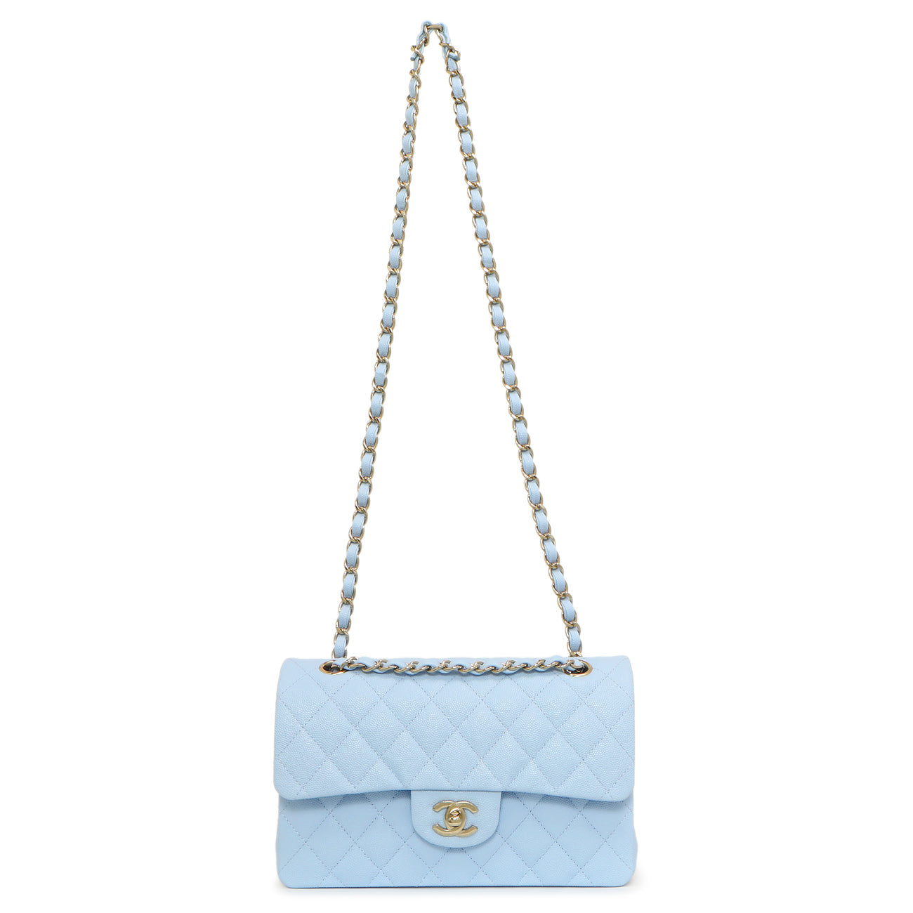 Chanel Blue Quilted Caviar Small Classic Double Flap – Modaselle