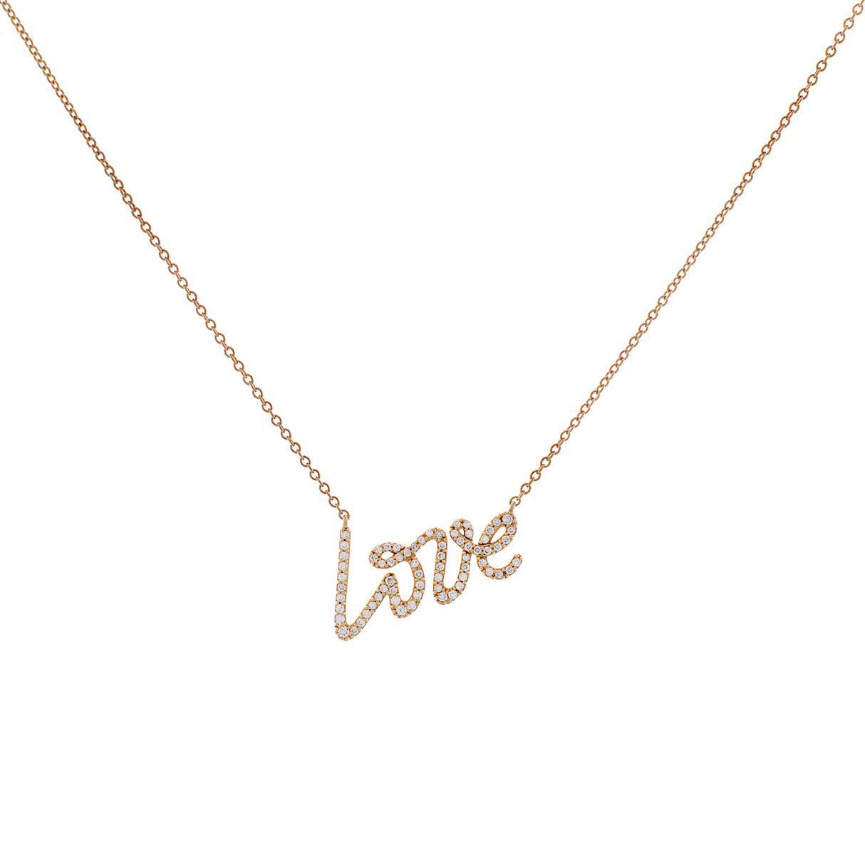 Tiffany & Co. 18K Rose Gold Diamond Paloma's Graffiti Love Pendant