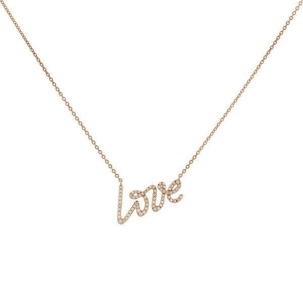 Tiffany & Co. 18K Rose Gold Diamond Paloma's Graffiti Love Pendant