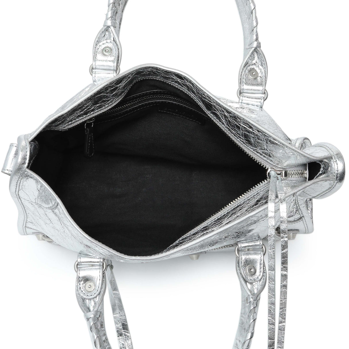 Balenciaga Silver Agneau Small Le City Handbags Balenciaga