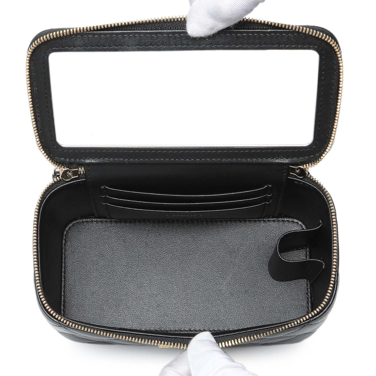 Chanel Black Quilted Lambskin Small Pillow Crush Vanity Case With Chain Handbags Chanel