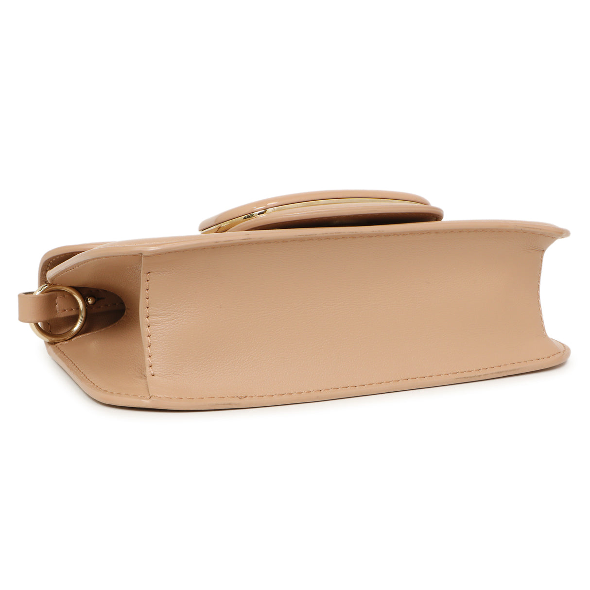 Valentino Beige Calfskin Vlogo Small Loco Shoulder Bag