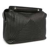 Fendi Black Nappa Trapuntata Medium DotCom Click Chain Satchel