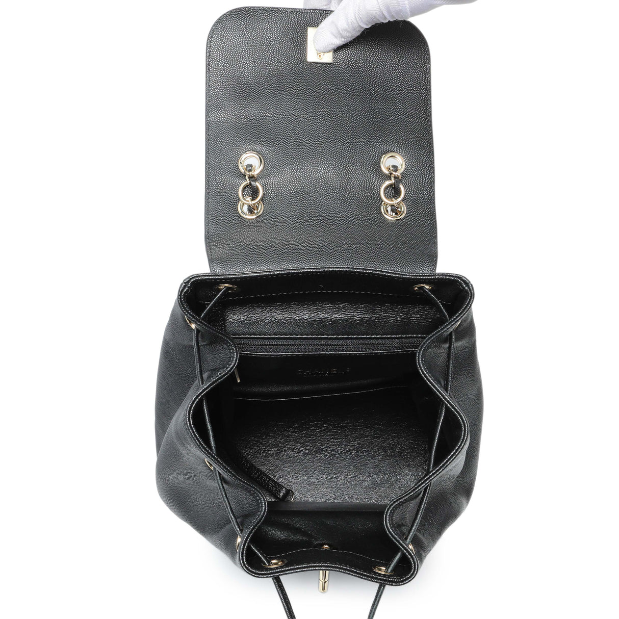 Chanel Black Caviar Affinity Backpack Handbags Chanel