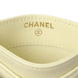 Chanel Yellow Quilted Caviar Card Holder Accessories Chanel