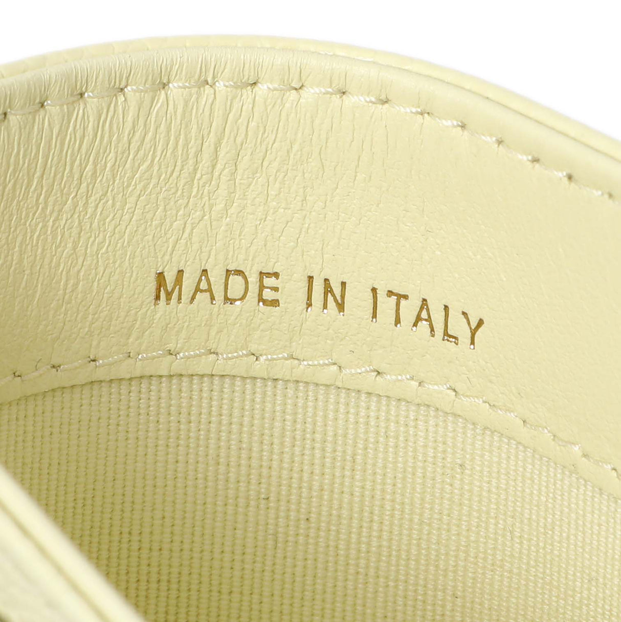 Chanel Yellow Quilted Caviar Card Holder Accessories Chanel