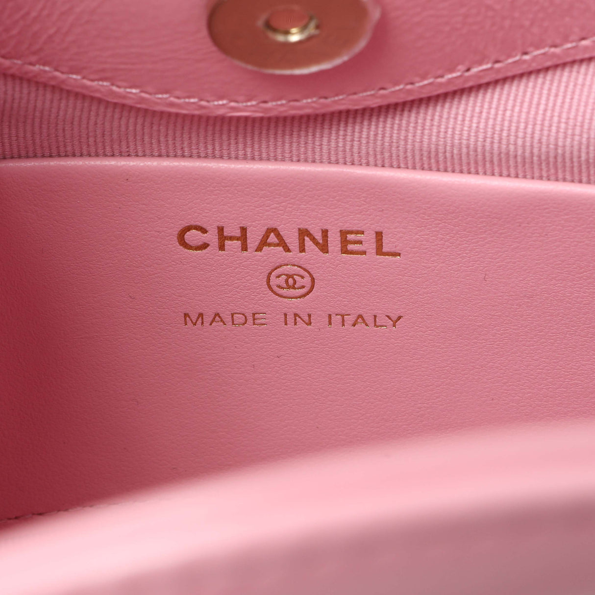 Chanel Pink Shiny Crumpled Calfskin Quilted Nano 31 Shopping Bag