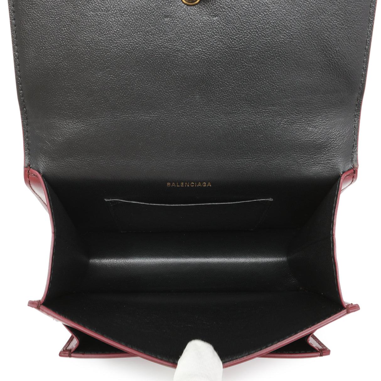 Balenciaga Burgundy Box Calfskin XS Sharp Top Handle Bag Handbags Balenciaga