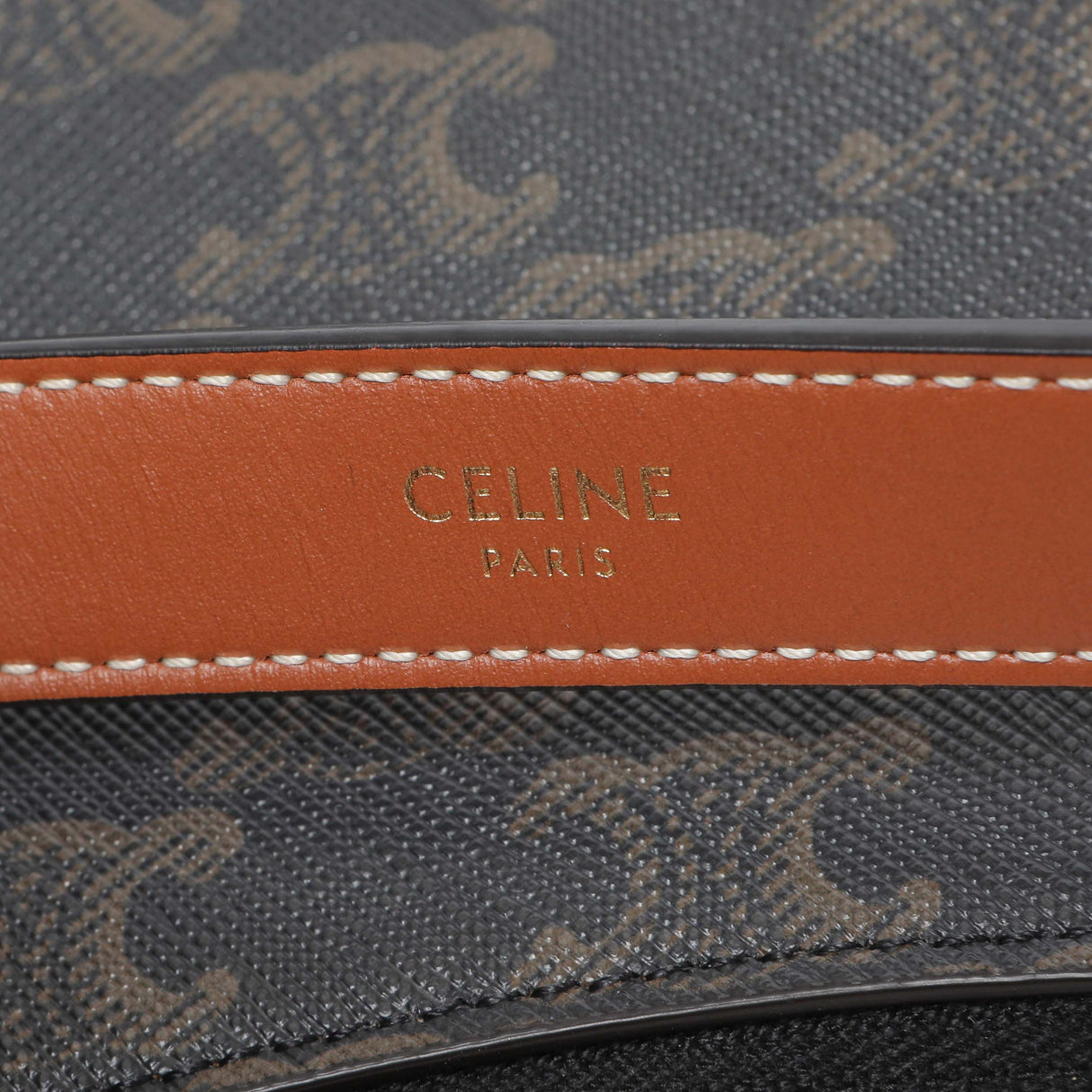 Celine Triomphe Canvas Calfskin Ava Shoulder Bag