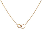 Cartier 18K Rose Gold Interlocking Love Pendant Designer Jewellery Cartier