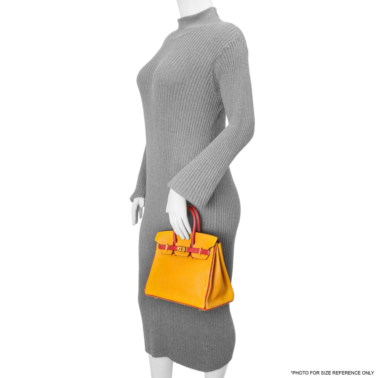 Hermes Jaune D'or Rouge Chevre Birkin 25