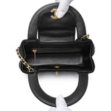 Chanel Black Quilted Velvet Nano Kelly Shopper Handbags Chanel