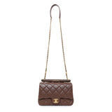 Chanel Brown Quilted Lambskin Mini Wenge Wood Flap