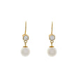 18K Yellow Gold Pearl Victorian Hook Earrings Fine Jewellery Modaselle