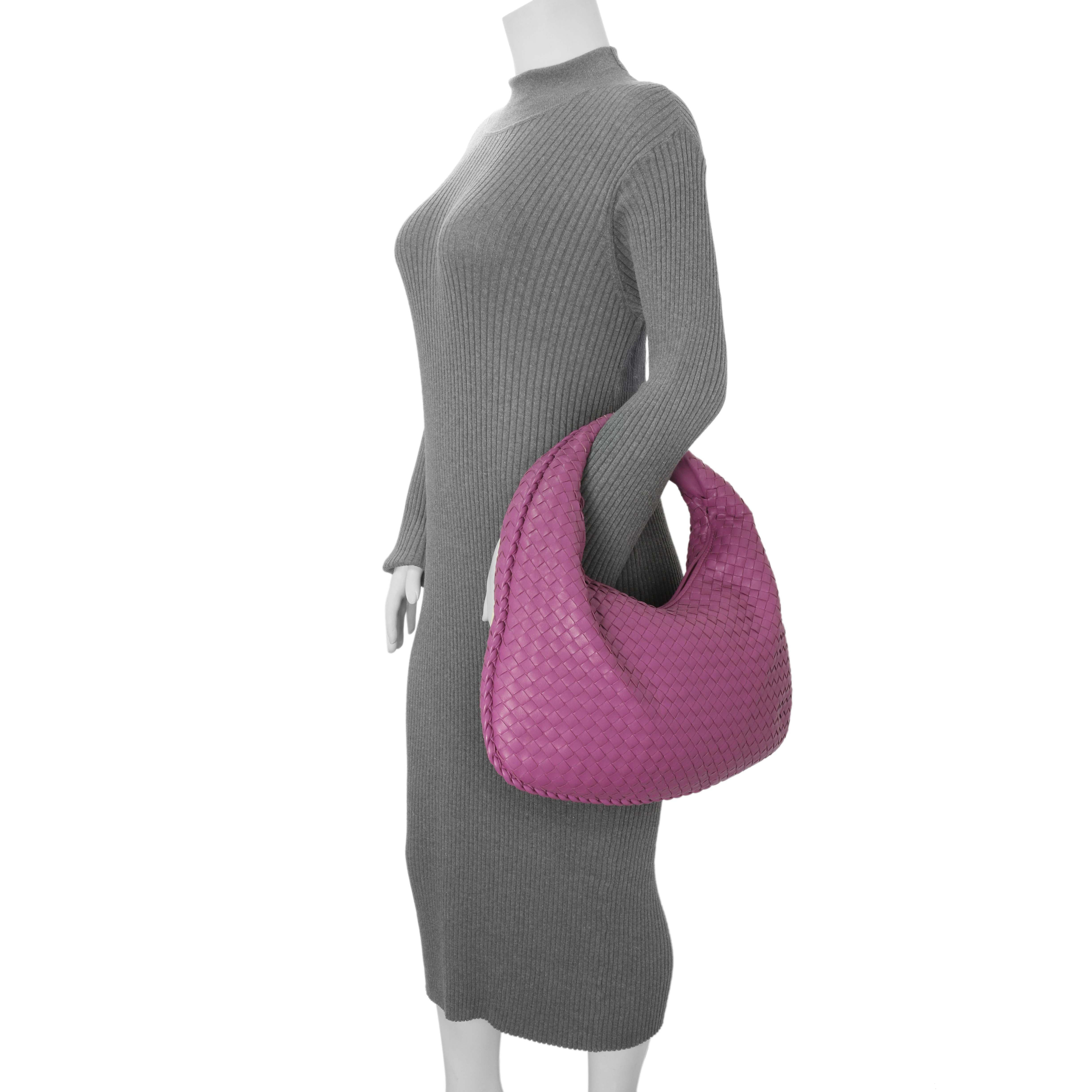 Bottega Veneta Purple Nappa Intrecciato Medium Veneta Hobo – Modaselle