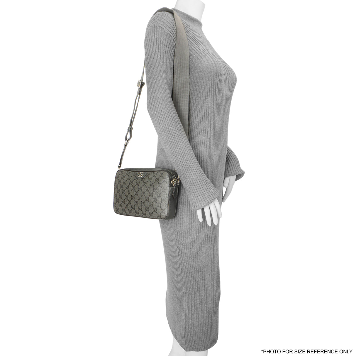 Gucci Grey GG Supreme Monogram Ophidia Crossbody