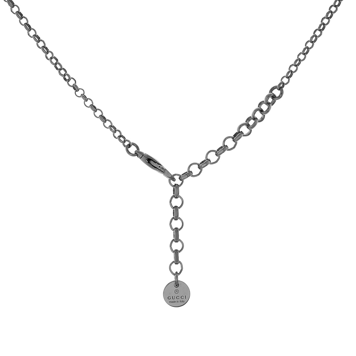 Gucci Sterling Silver Interlocking G Pendant Necklace Designer Jewellery Gucci