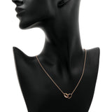 Cartier 18K Rose Gold Interlocking Love Pendant Designer Jewellery Cartier