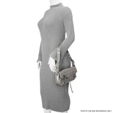 Balenciaga Silver Lambskin Le Cagole Small Sling Bag