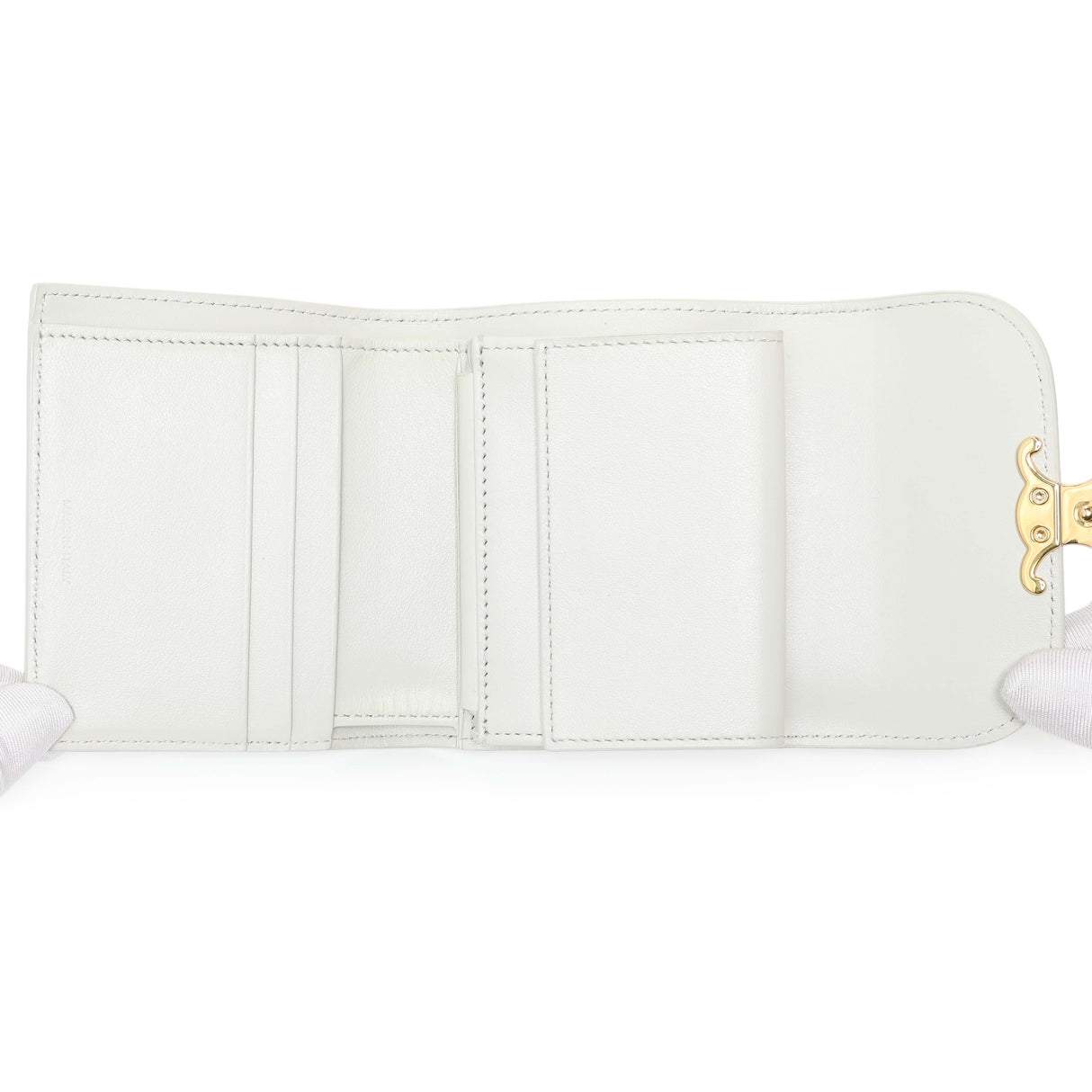 Celine Grey Shiny Calfskin Small Triomphe Wallet Accessories Celine