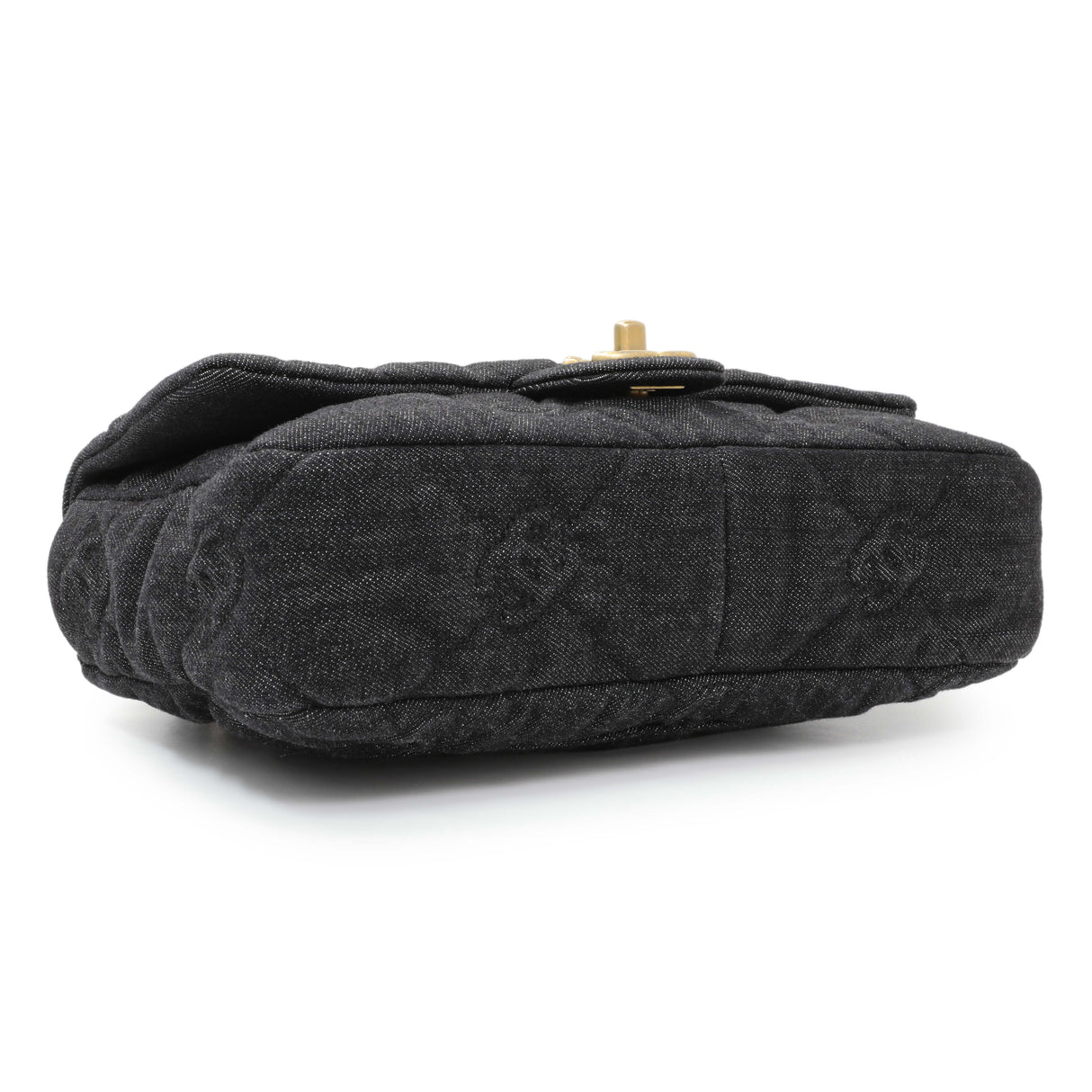 Chanel Black Quilted Denim Medium Funky Town Flap Handbags Chanel