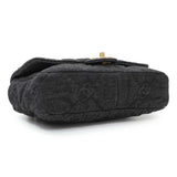 Chanel Black Quilted Denim Medium Funky Town Flap Handbags Chanel