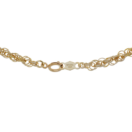 14K Yellow Gold Rope Chain Fine Jewellery Modaselle