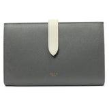 Celine Grey Grained Calfskin Large Multifunction Strap Wallet