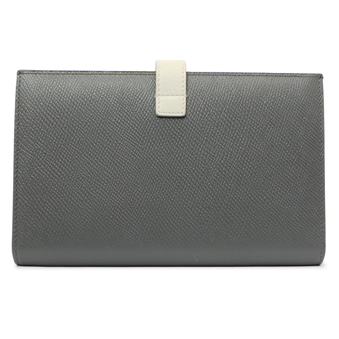 Celine Grey Grained Calfskin Large Multifunction Strap Wallet Modaselle