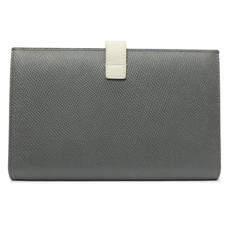 Celine Grey Grained Calfskin Large Multifunction Strap Wallet