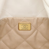 Chanel White Shiny Quilted Calfskin Small Chanel 22 Handbags Chanel