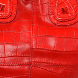 Givenchy Red Crocodile Embossed Calfskin North South Nightingale