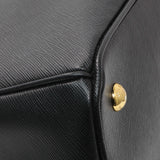 Prada Black Saffiano Medium Galleria Double Zip Tote Handbags Prada
