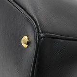 Prada Black Saffiano Medium Galleria Double Zip Tote Handbags Prada