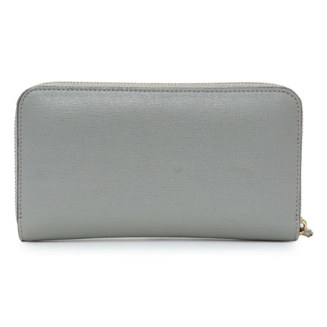 Fendi Vitello Elite Monster Eyes Studded Zip Around Wallet