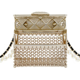 Chanel Metal Lambskin Pearl Chain Flap Bag Long Necklace Designer Jewellery Chanel