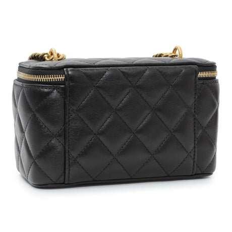 Chanel Black Quilted Lambskin Small Pillow Crush Vanity Case With Chain Handbags Chanel