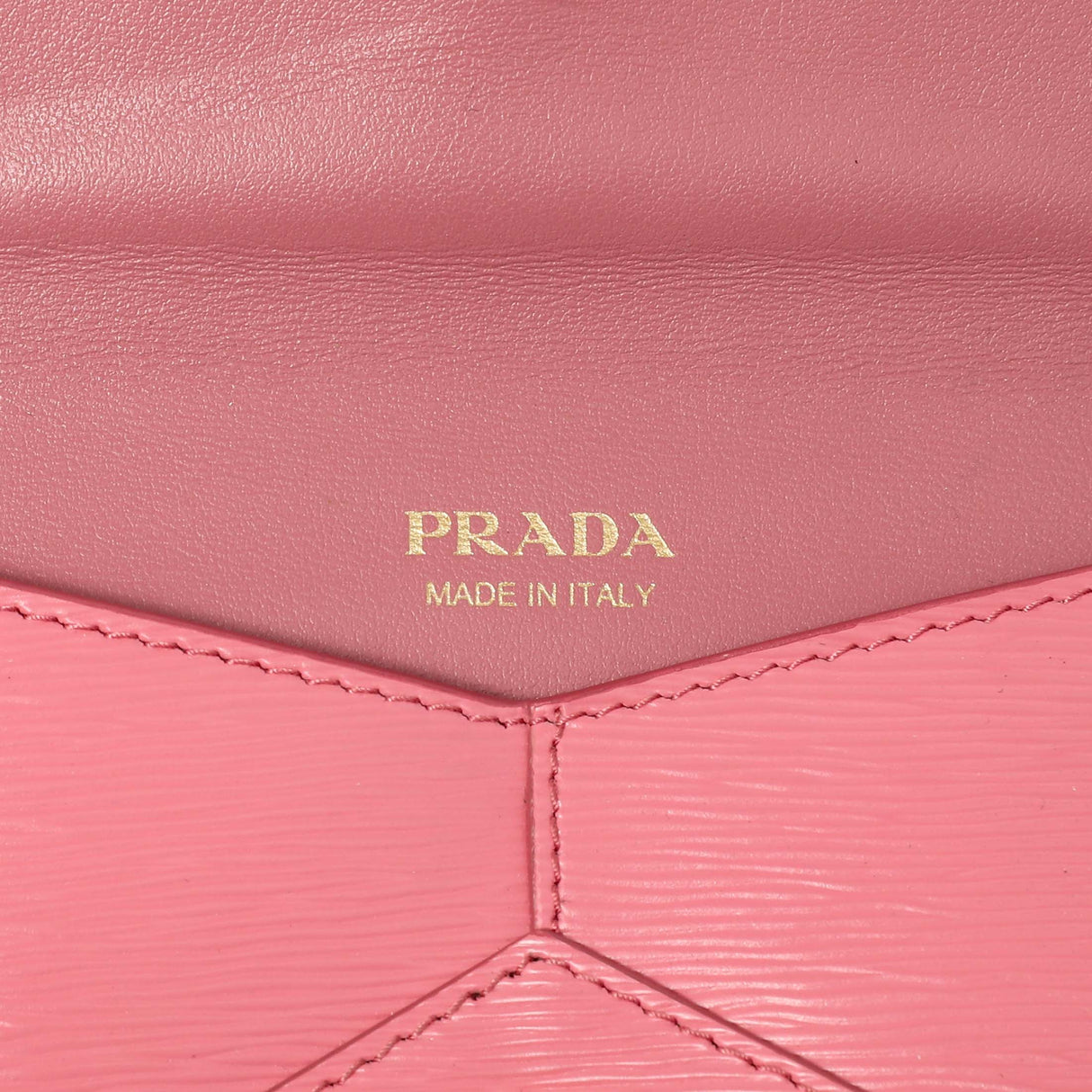 Prada Pink Vitello Move Envelope Wallet