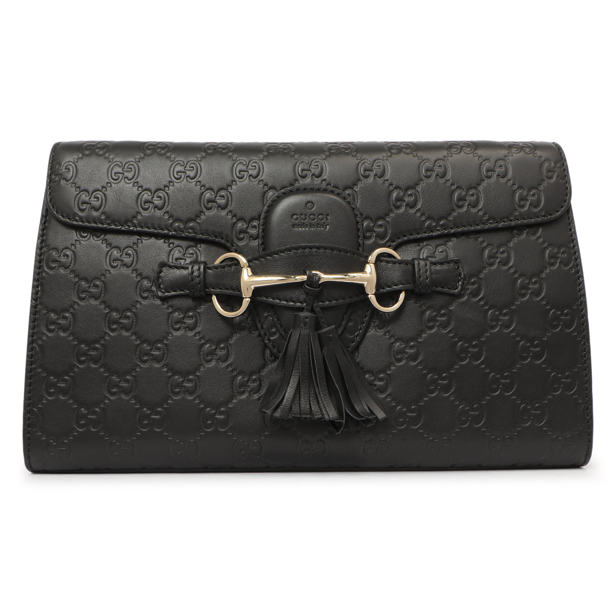 Gucci Black Microguccissima Medium Emily Chain Shoulder Bag