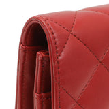 Chanel Red Quilted Calfskin Classic Wallet On Chain Handbags Chanel