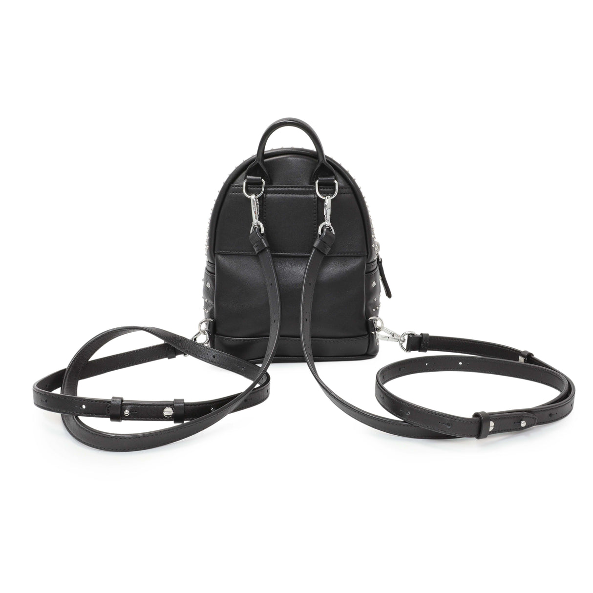 MCM Black Metallic Calfskin Stud X-Mini Stark Bebe Boo Backpack Handbags MCM