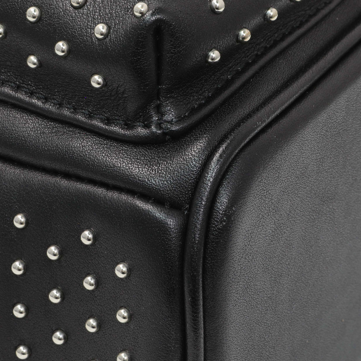 MCM Black Metallic Calfskin Stud X-Mini Stark Bebe Boo Backpack Handbags MCM