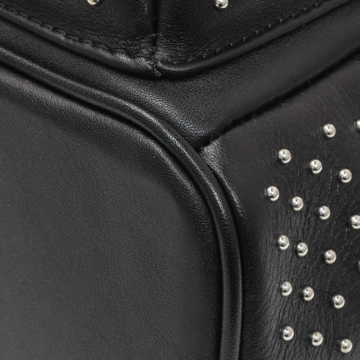 MCM Black Metallic Calfskin Stud X-Mini Stark Bebe Boo Backpack Handbags MCM