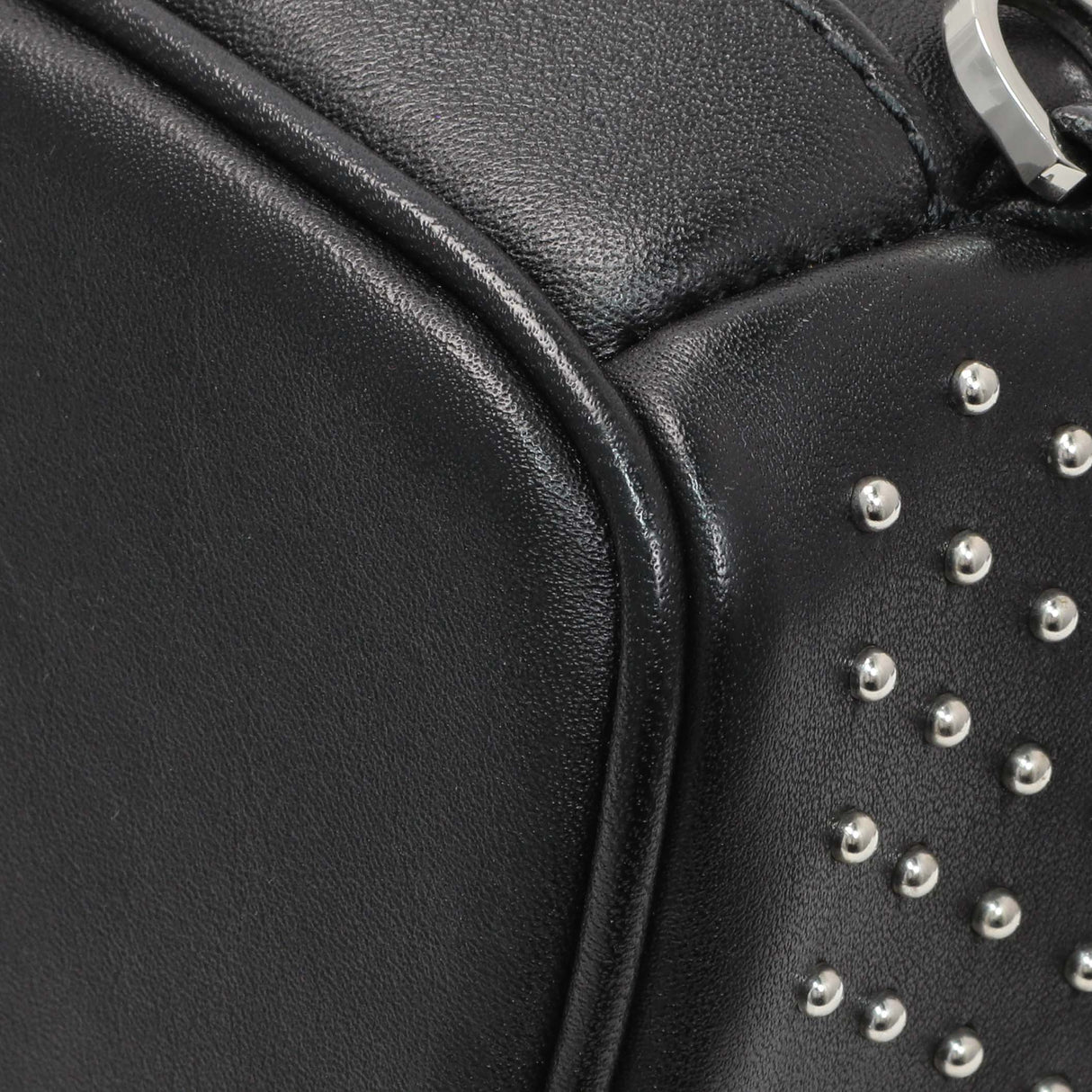 MCM Black Metallic Calfskin Stud X-Mini Stark Bebe Boo Backpack Handbags MCM