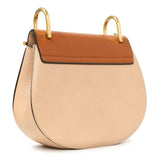 Chloe Beige Caramel Grained Calfskin Mini Drew Shoulder Bag