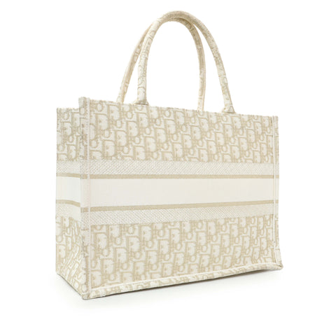 Christian Dior Gold Oblique Medium Book Tote Handbags Christian Dior