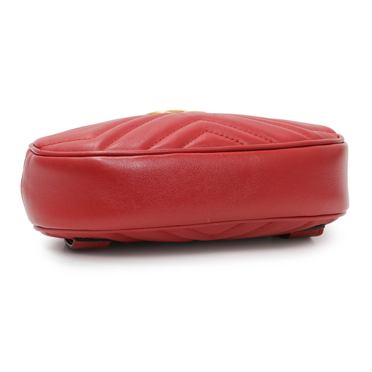 Gucci Red Calfskin Matelasse GG Marmont Belt Bag Handbags Gucci