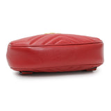 Gucci Red Calfskin Matelasse GG Marmont Belt Bag Handbags Gucci