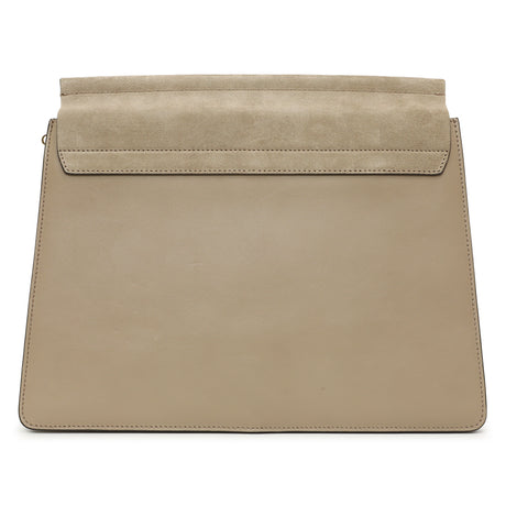 Chloe Grey Calfskin Suede Medium Faye Shoulder Bag