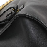 Gucci Black Calfskin Web GG Marmont Flap Chain Backpack Handbags Gucci